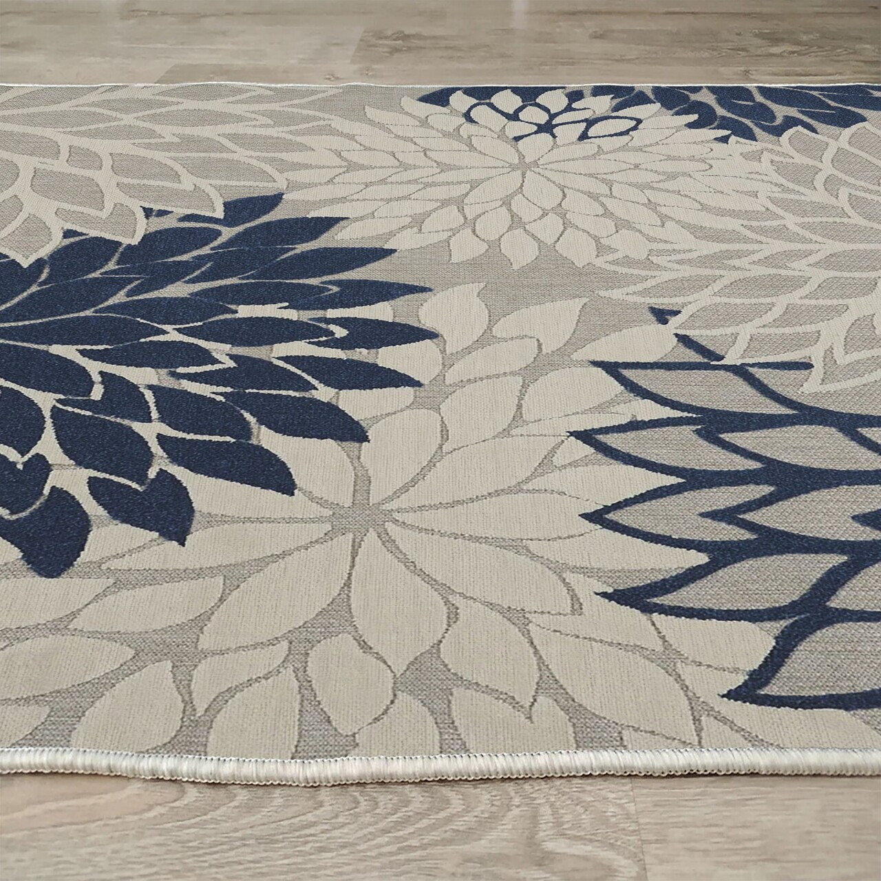 Covor, Woopamuk262, 80x300 cm, Bumbac/Poliester, Albastru navy - view 5