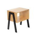 Noptiera Slumber, Homla, 42x29x42 cm, bambus, natur/negru