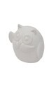 Decoratiune Owl Hello, Mauro Ferretti, 8.5 cm, ceramica, alb