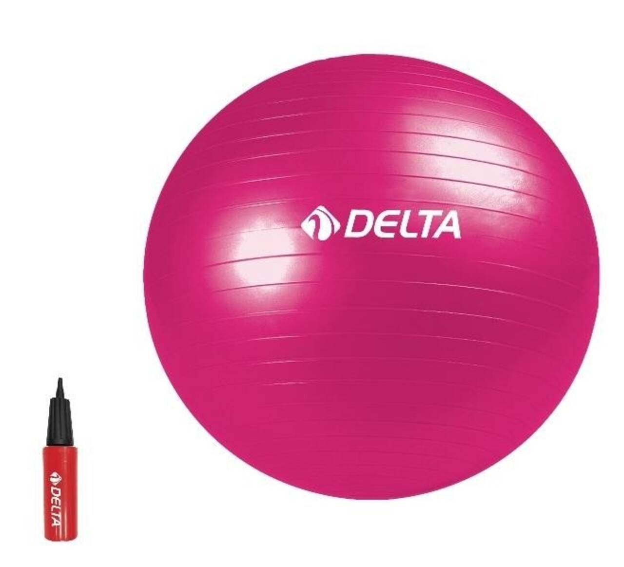 Set minge de pilates si pompa 267DLT1380, Delta, Ø65 cm, PVC, roz