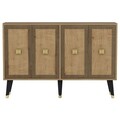Consola, Odessa, Ansel, 120x80x30 cm, PAL, Stejar safir / Aur