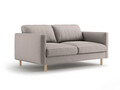 Canapea 2 locuri, Eden, Micadoni, 146x92x90 cm, catifea, gri beton