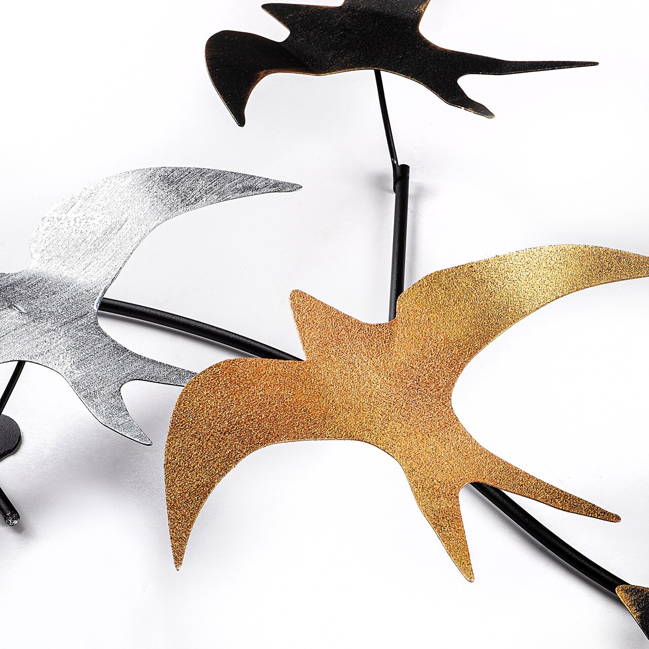 Decoratiune de perete, Flying Birds 2, Dimensiuni: 69 x 41 x 7 cm, Multicolor - view 5