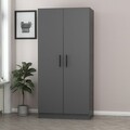 Dulap pentru haine, Minerva, Kale Anthracite, 90x190x52 cm, PAL, Antracit