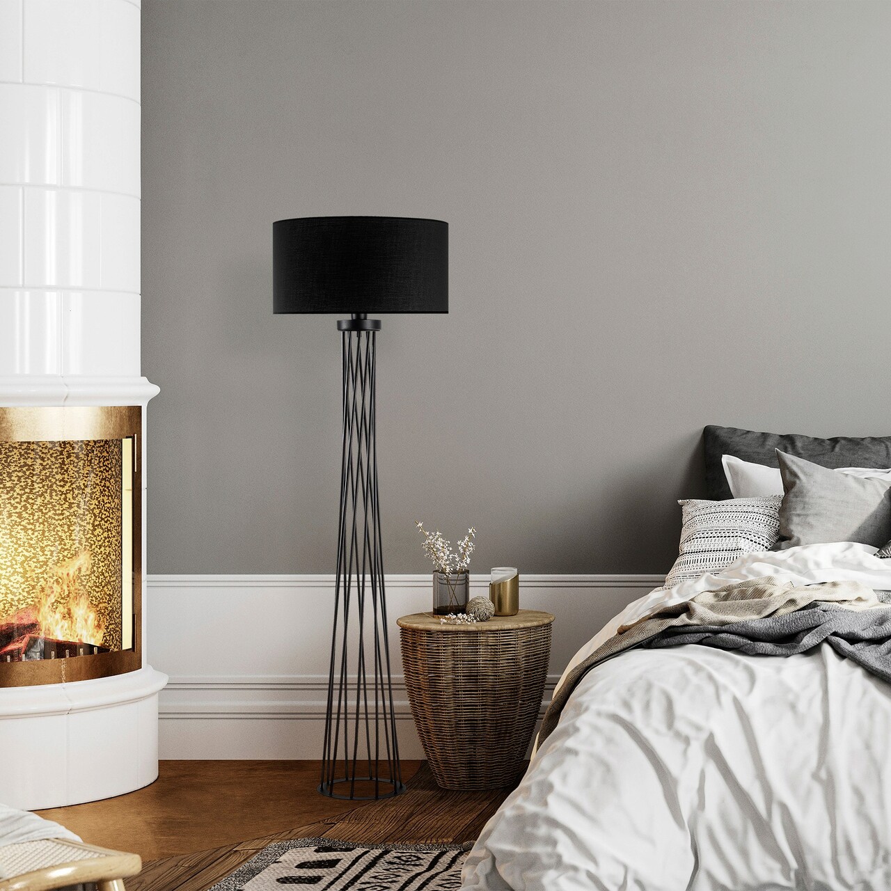 Lampadar, Fulgor, 942FLG1546, Metal, Negru - 2 | YEO