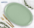Set 2 platouri Yvonne, Art of Dining by Heinner, 30x20 cm, ceramica, turcoaz