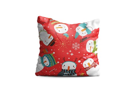 Perna decorativa snowmans, oyo kids, 43x43 cm, poliester, multicolor