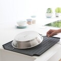 Scurgator vase cu suport tacamuri, Brabantia, SinkSide, 38.5x49x14 cm, aluminiu, gri inchis