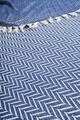 Cuvertura matlasata dubla, Zigzag - Blue, ICF Bedroom, Bumbac