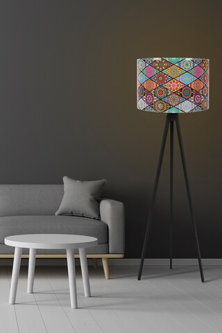 Lampadar, 134, fullhouse, 38 x 145 cm, 1 x e27, 60w, negru/multicolor