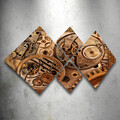 Set 4 tablouri decorative, 4MDF245256766, MDF, Imprimat UV, Multicolor