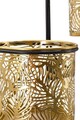 Suport ghivece cu fixare pe perete Double Hong, Mauro Ferretti, 27x14x48 cm, fier, negru/auriu