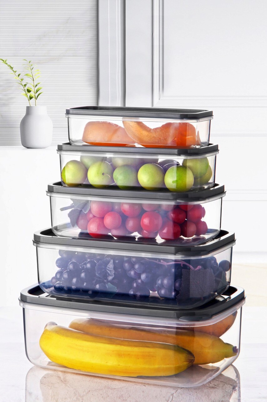 Set recipiente depozitare, Hermia, 639OKK1107, Dimensiune: 20,5 x 13 x 7 cm / 1300 ml (1 bucată), Transparent - view 3