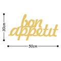Decoratiune de perete, Bon Appetit 1, Metal, Dimensiune: 50 x 30 cm, Auriu