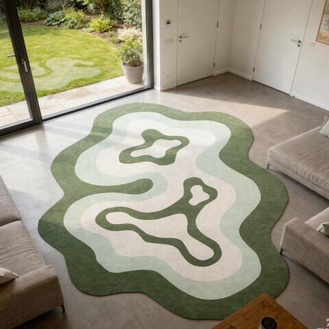Covor, Fr374, 100x300 cm, Verde