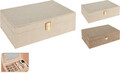 Cutie de bijuterii Velvet, 25x16x7 cm, MDF, crem