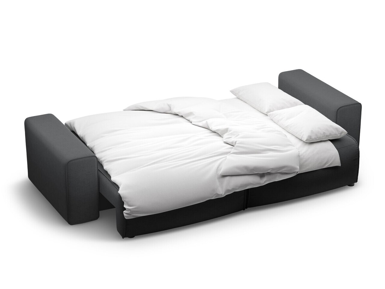Canapea extensibila 3 locuri, Victor, Micadoni Home, 246x100x83 cm, tesatura structurata, antracit — imaginea 6