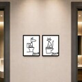 Tablou decorativ, Pet Toilet Club, Dimensiune: 20 x 25 cm, Alb/Negru