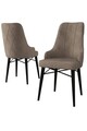 Set scaune 4 piese, Charlotte, Neta, Cappuccino / Negru