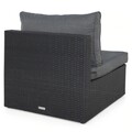 Element central, Miami, L.73.5 l.83 H.65, aluminiu, negru/gri