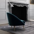 Fotoliu Matilda, Ndesign, 78x78x82 cm, lemn, albastru petrol