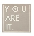 Decoratiune, Bizzotto, Your are it, 30 x 30 cm, lemn, gri/alb