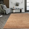 Traversa pentru hol Shaggy Culatra, Decorino, 80x250 cm, polipropilena, bej