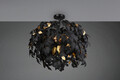 Plafoniera Leavy, RL, 70x73 cm, 28W, 3x E14, metal, negru mat/auriu