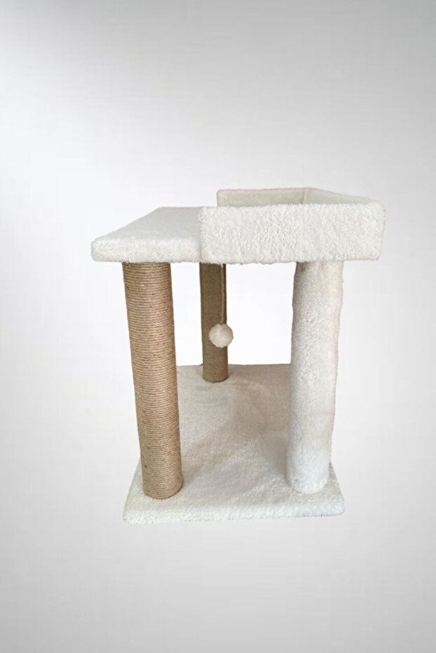Pat pentru pisici, Paws &amp; Whiskers, Liza, Tesatura Welsoft, Alb - view 4