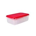 Set 8 cutii alimentare, Casa Plastor, Fresco Salsa, 2.1 + 0.65 + 0.36 + 2 x 0.18 + 3 x 0.19 L, plastic, rosu