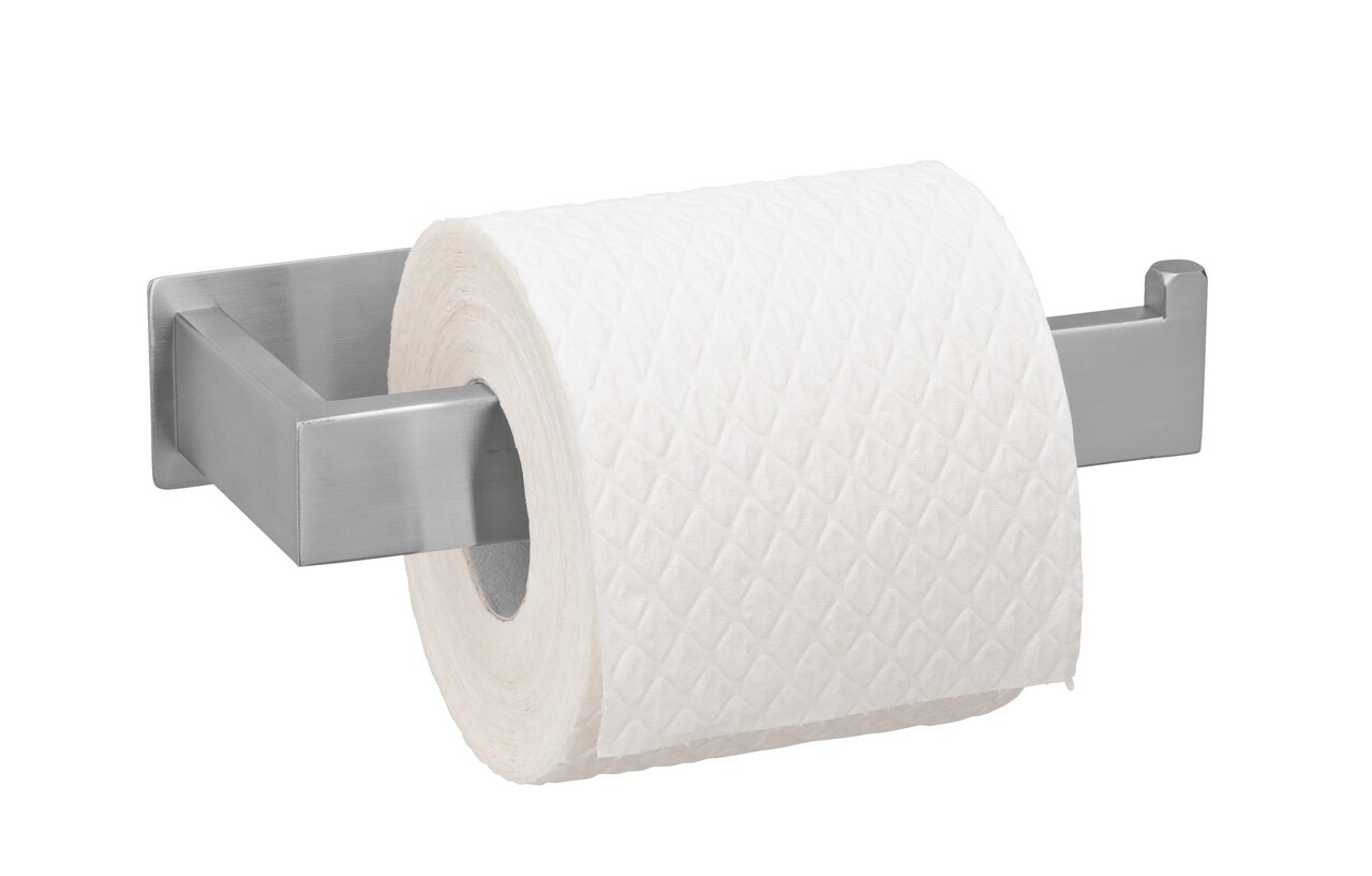 Suport hartie igienica, Wenko, Turbo-Loc, Genova Matt, 15.3 x 4.4 x 7.6 cm, inox, gri - 1 | YEO