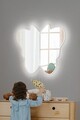 Oglinda cu Iluminare Led, Mirrorland, Butterfly Silver, Oglindă indestructibilă cu obturator, Alb