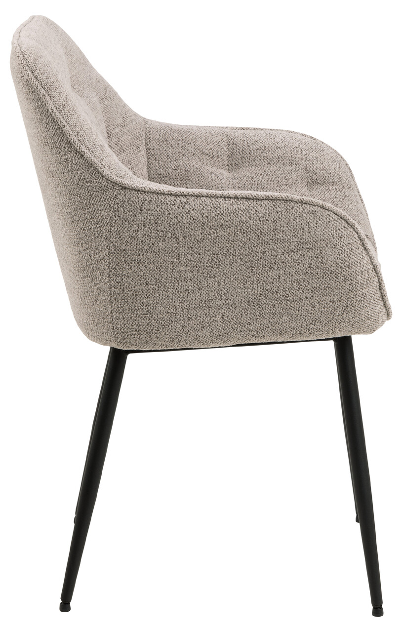 Scaun Brooke, Actona, 58x55x83 cm, tesatura Boucle/otel, bej - view 8