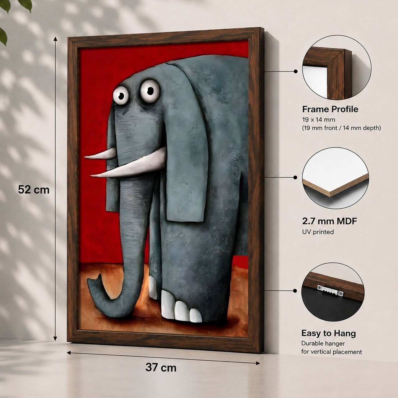 Tablou decorativ, 3752KACT-001, Fundal: 100% MDF (Grosime: 2,7 mm) Vopsire: Imprimare UV, Multicolor — imaginea 2