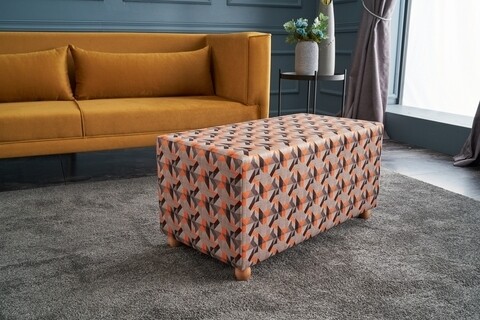 Taburet Bade Puf Uzun, Balcab Home, 40x40x40 Cm, Lemn, Multicolor