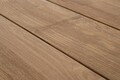 Masa extensibila pentru gradina/terasa Cameron, Bizzotto, 253 - 319 - 384 x 110 x 75 cm, aluminiu/lemn de tec, gri carbune/natural