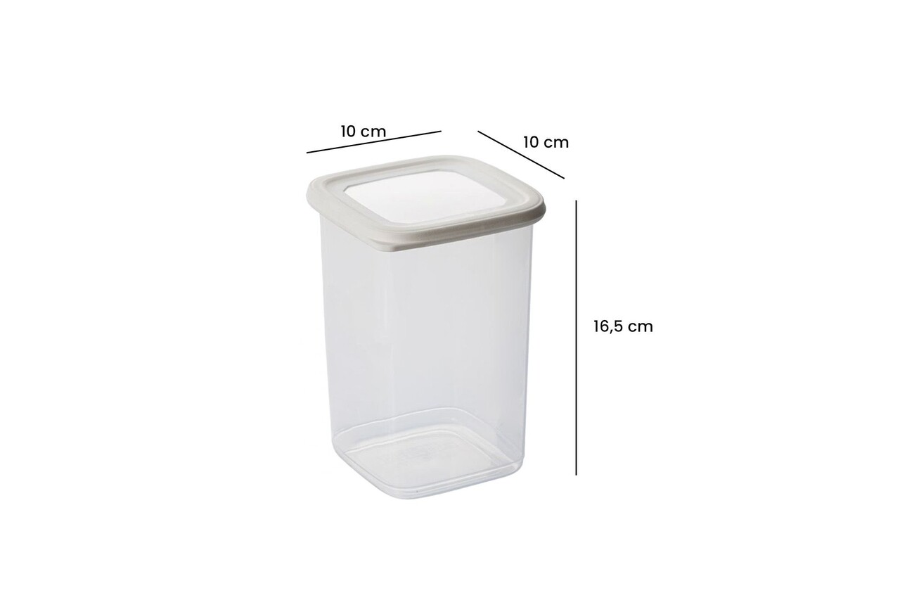 Set recipiente depozitare, Hermia, 964FRM5390, Dimensiune: 10 x 10 x 16,5 cm / 1200 ml (5 bucăți), Alb - imagine 8