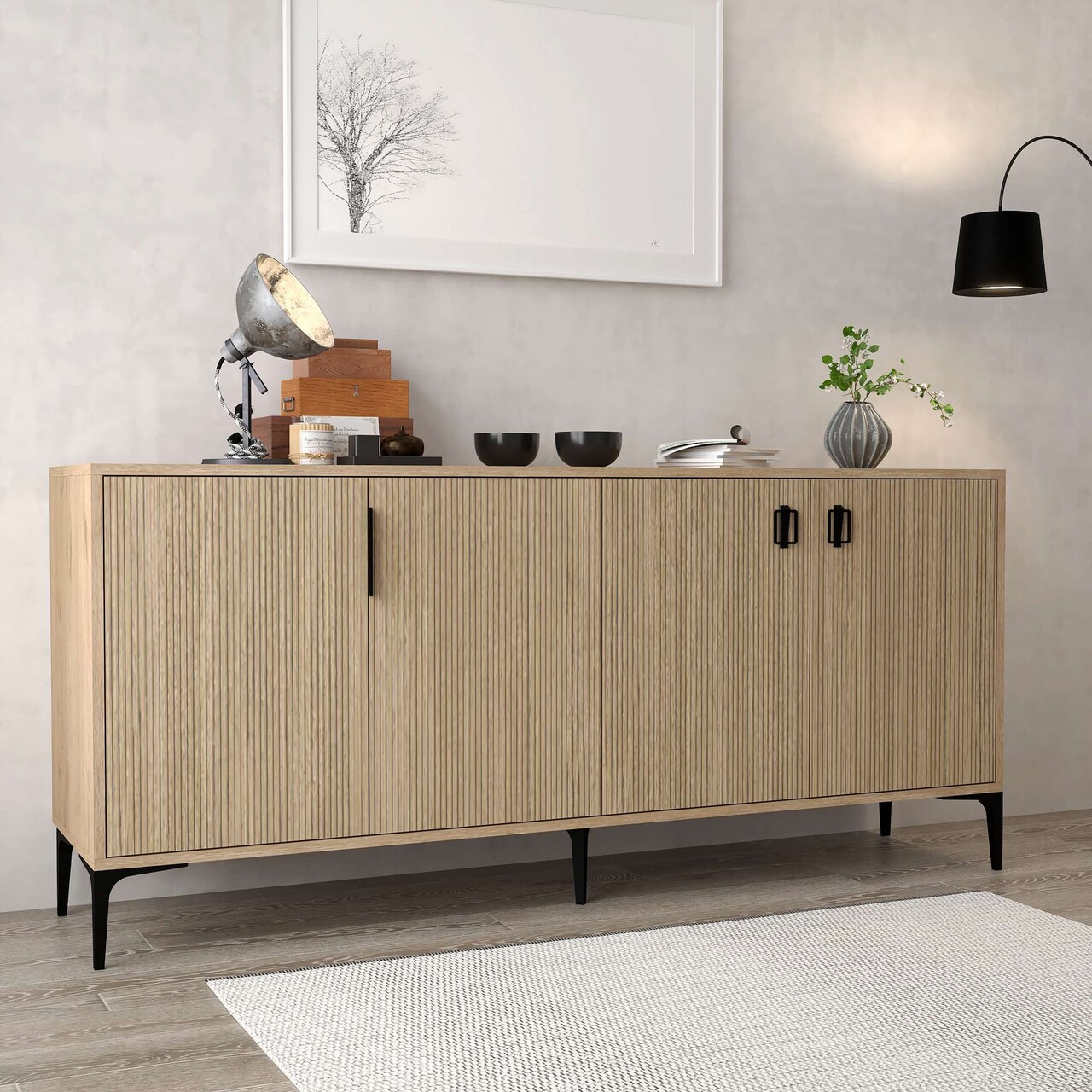 Consola, Hanah Home, 4004 Neva, 180x80.5x45 cm, PAL, Maro - view 4