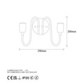 Aplica de perete, Fulgor, 942FLG1305, Metal, Negru/Maro antic