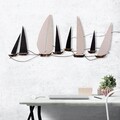 Decoratiune de perete, Ocean, metal, lucrat manual, 117 x 52 cm, multicolor