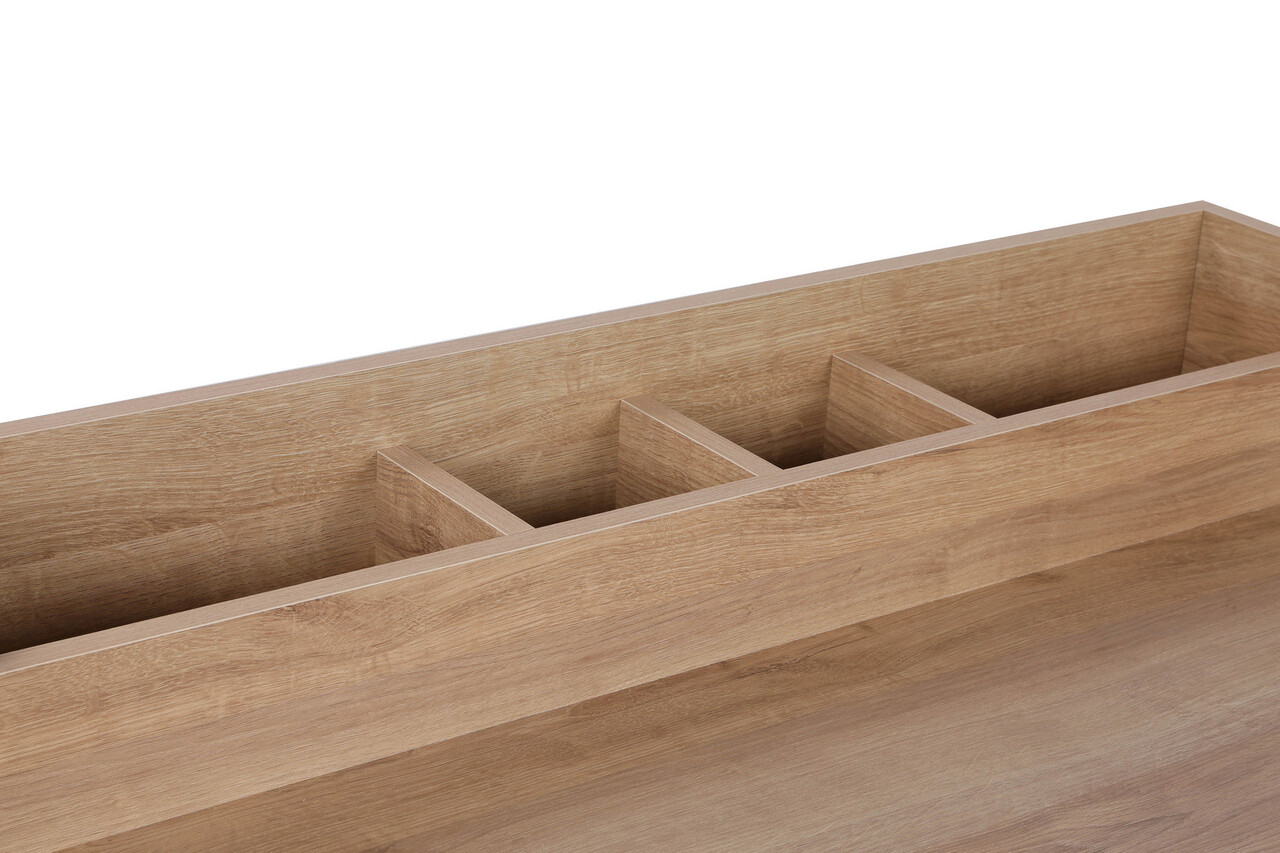 Masa de toaleta / machiaj, Mod Design, Cusco, 100x50x89 cm, Nuc / Negru - 1 | YEO