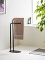 Suport pentru prosoape Levante, Wenko, 30x17x79 cm, otel, negru