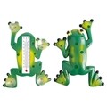Termometru pentru exterior, Esschert, Frog, 3.5 x 17.6 x 23.8 cm, ABS/PVC/sticla, verde