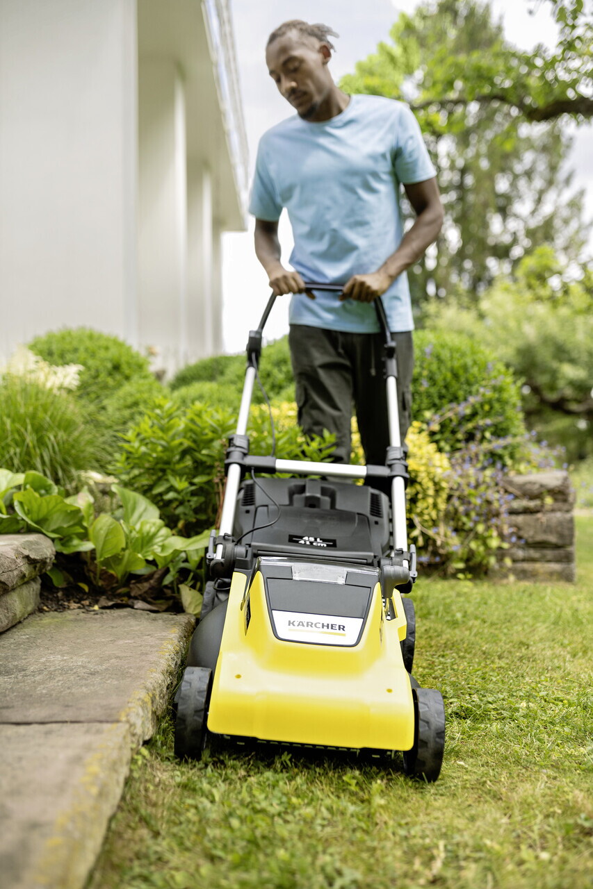 Masina de tuns iarba cu acumulator LMO 5-18 Dual Battery Set, Karcher, galben/negru — imaginea 3
