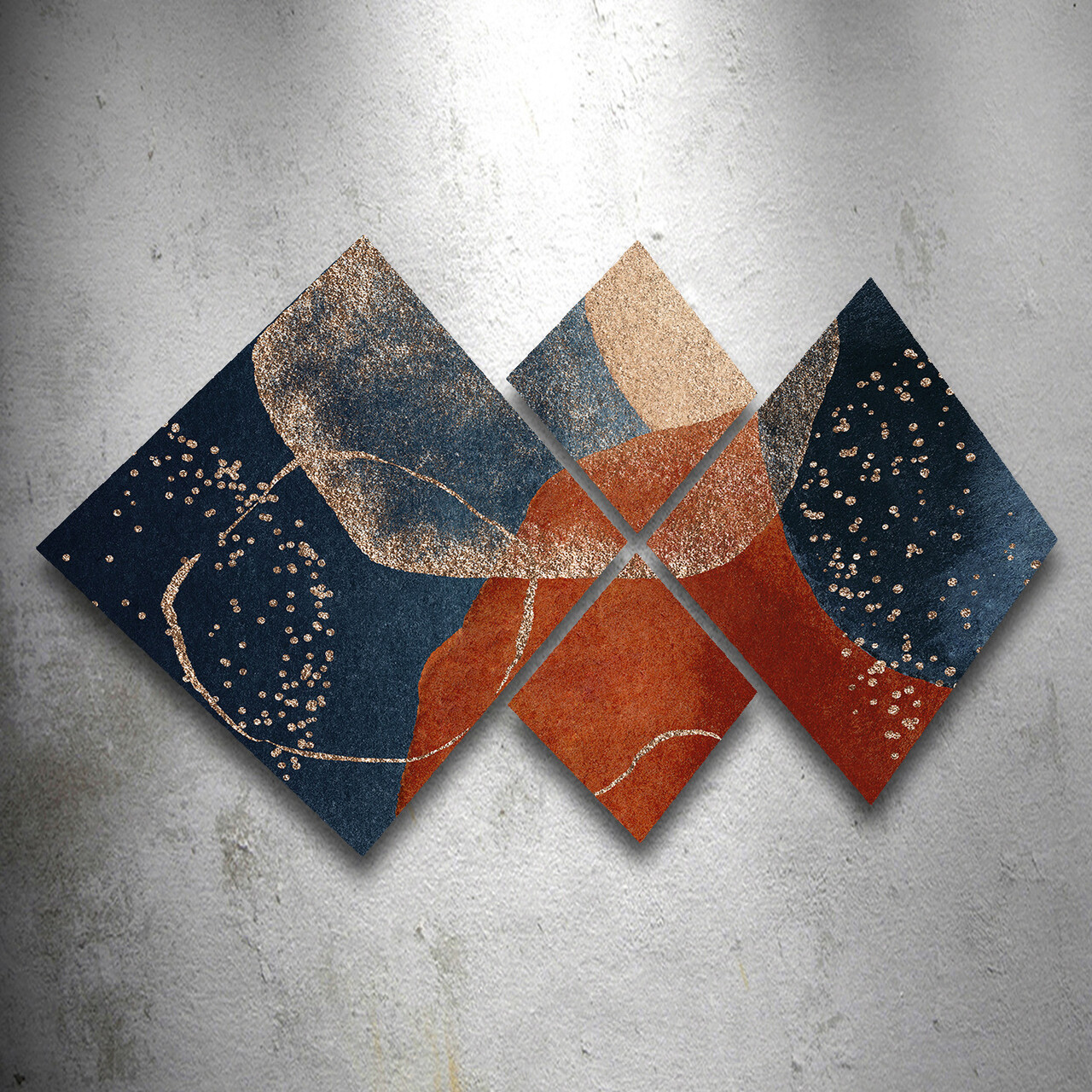 Set 4 tablouri decorative, 4MDF1731913066, MDF, Imprimat UV, Multicolor - 1 | YEO