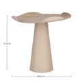 Masuta de cafea Lalita, Bizzotto, Ø46 x 47.5 cm, aluminiu cu efect antichizat, finisaj mat, bej