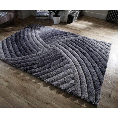 Covor verge furrow grey, flair rugs, 160 x 230 cm, 100% poliester, gri