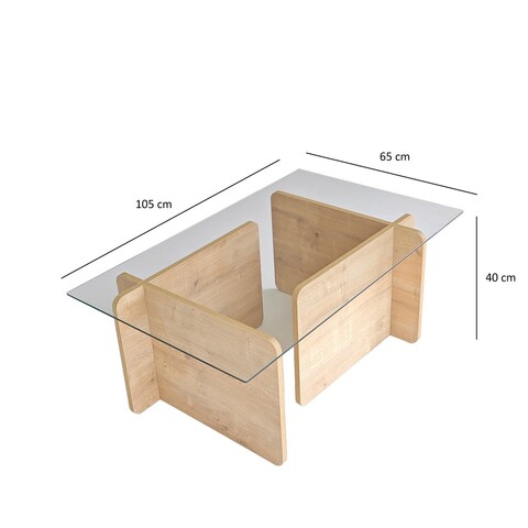 Masuta de cafea, Neostill, Giona, 105x40x65 cm, PAL, Maro