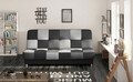 Canapea extensibila 3 locuri, ELTAP, Cayo, 192x90x90 cm, lemn/poliester, negru/gri