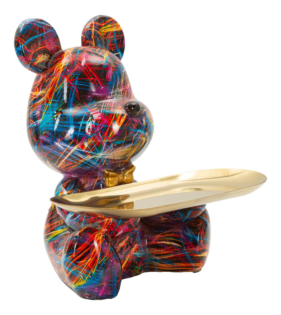 Decoratiune cu tava, Mauro Ferretti, Dog Psyco -A, 17x15x22.5 cm, polirasina, multicolor - imagine 7